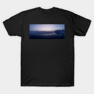 Winter - Moody Foogy River Panorama T-Shirt